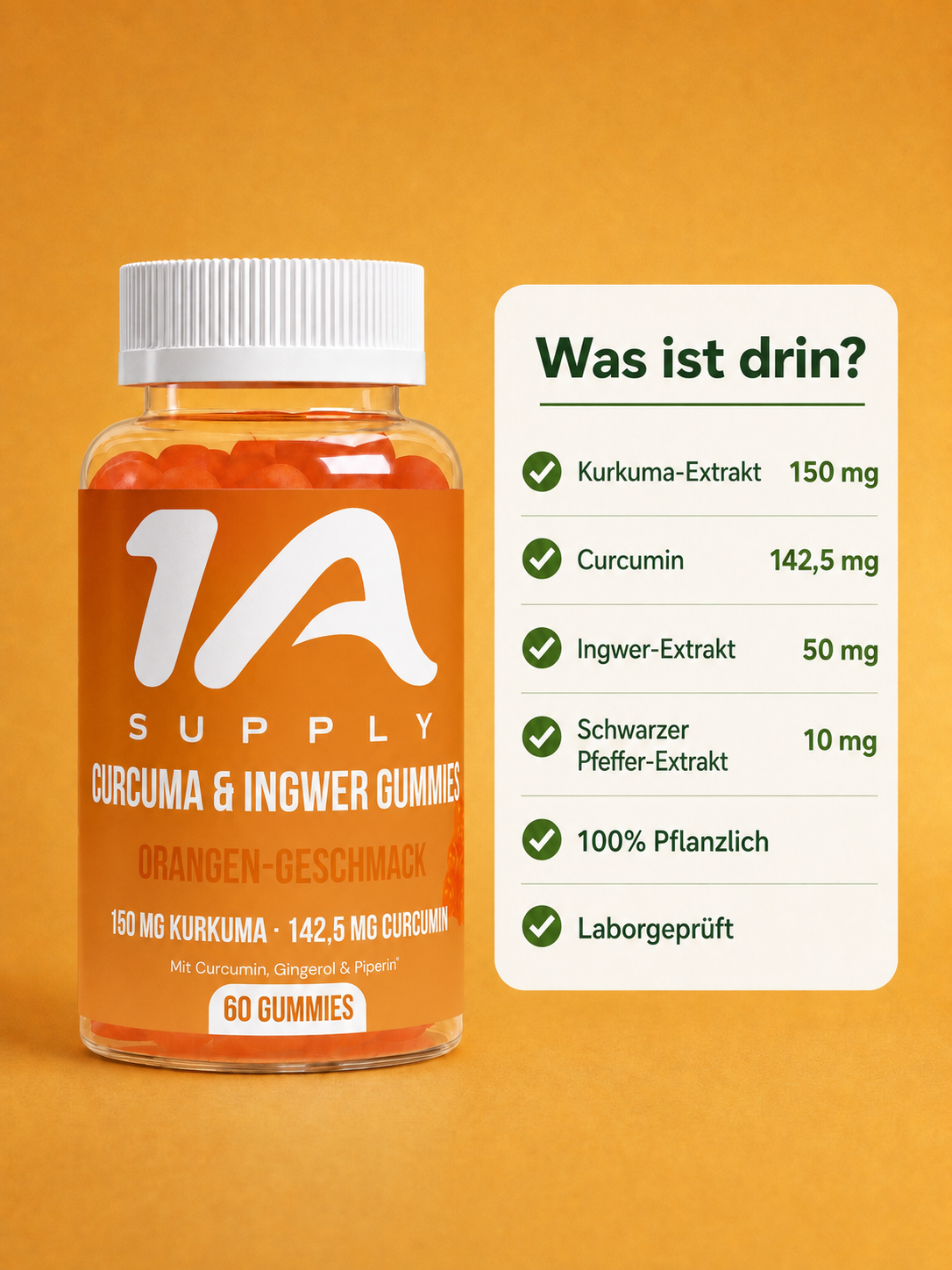Kurkuma + Ingwer + Schwarzer Pfeffer Gummies