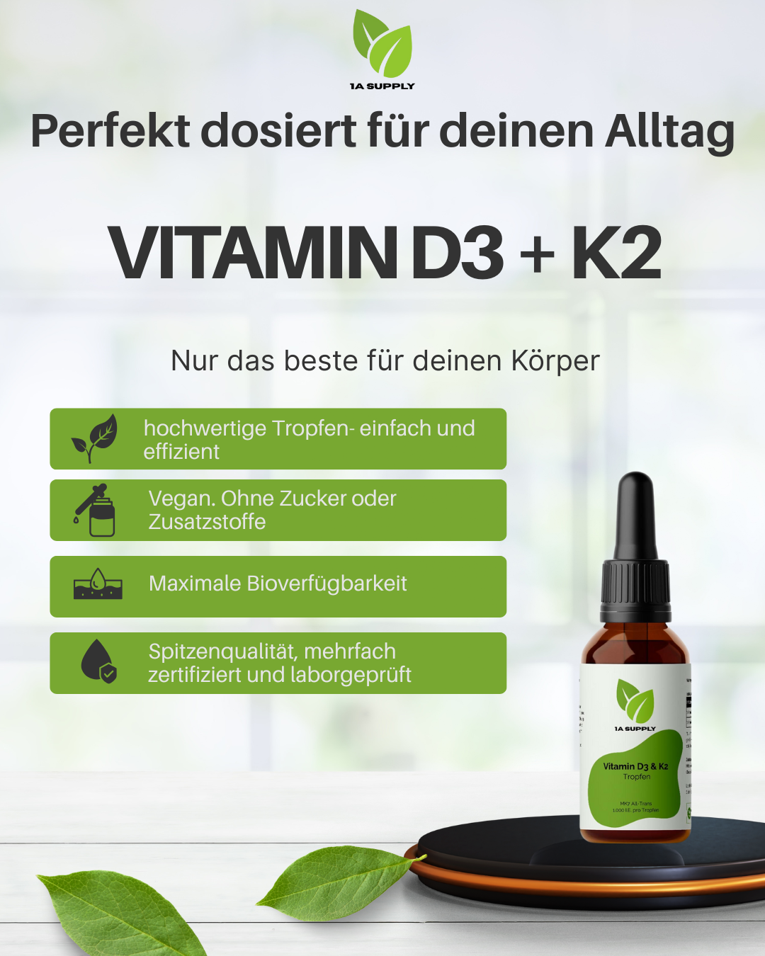 Vitamin D3 + K2 Tropfen