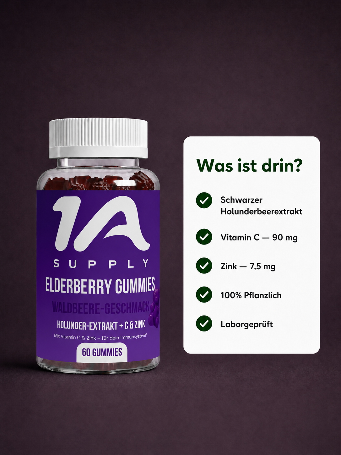 Elderberry + Vitamin C + Zink Gummies