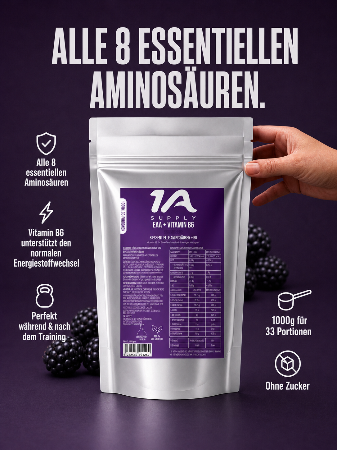 EAA + Vitamin B6 Pulver