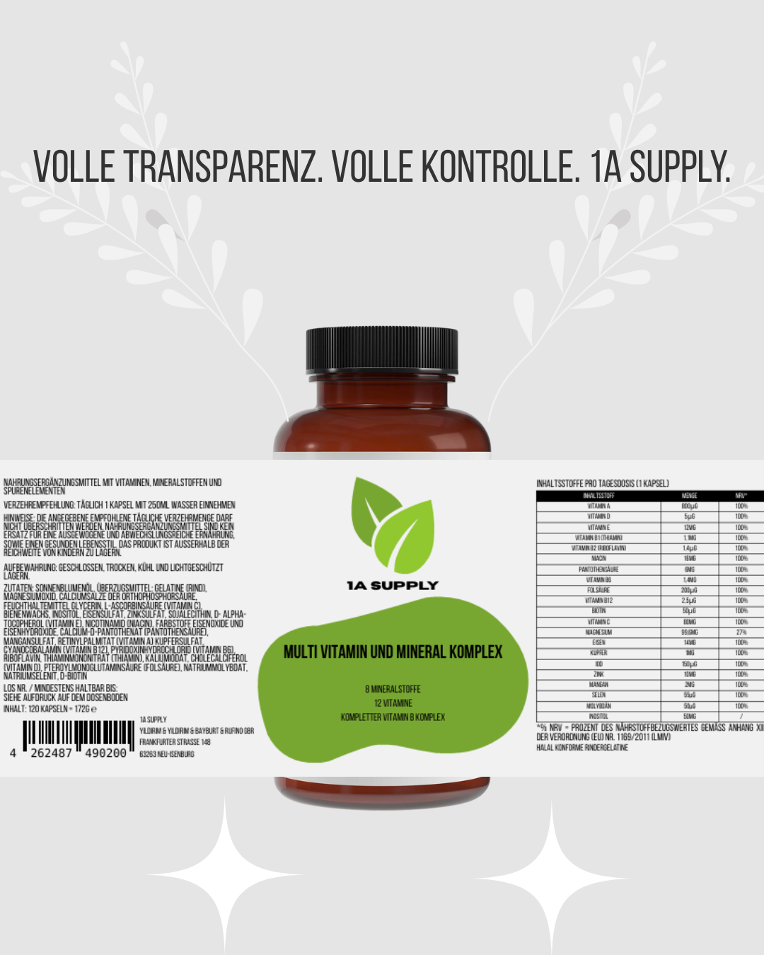 Multivitamin und Mineral Komplex - 1A Supply