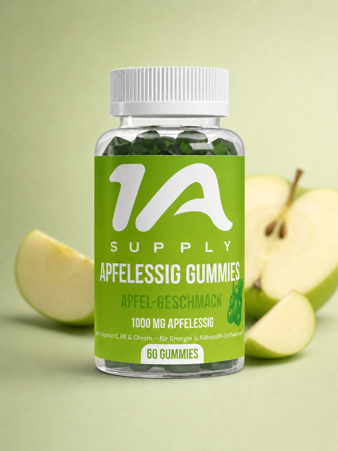 Apfelessig + C + B6 + Chrom Gummies