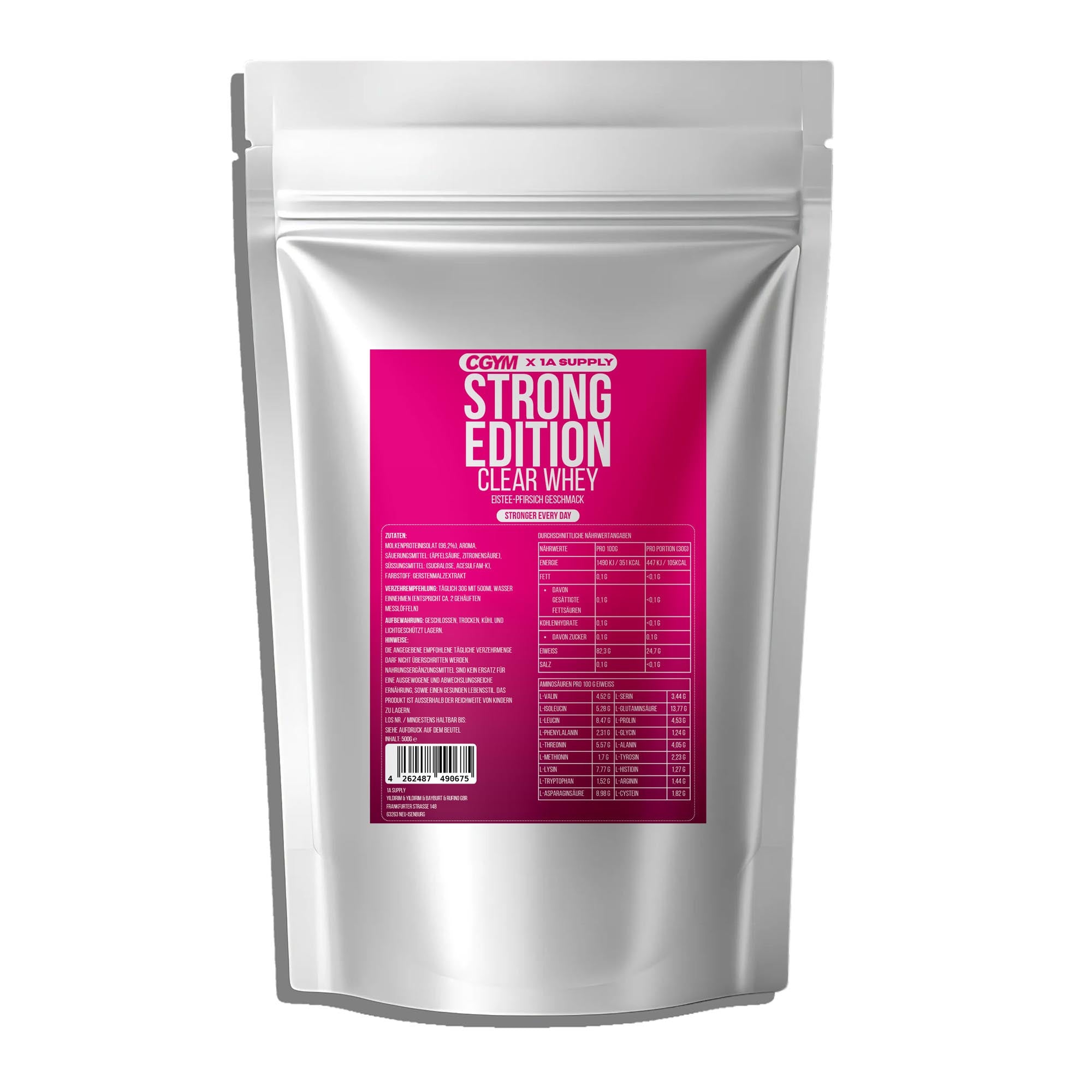 CGYM Clear Whey Protein Eistee Pfirsich