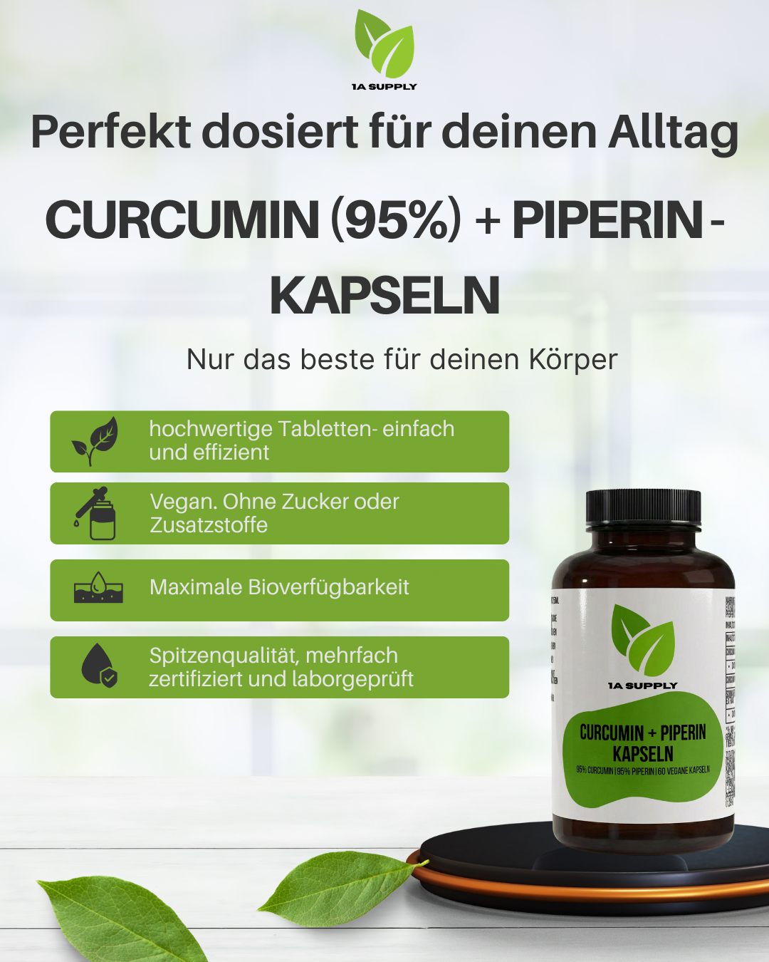 Curcumin (95%) + Piperin