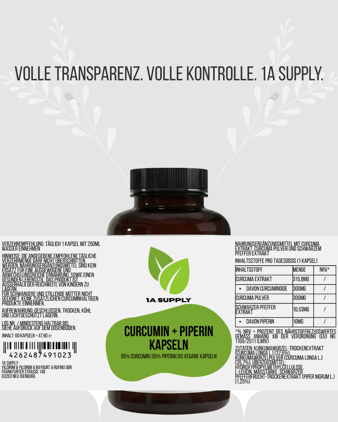 Curcumin (95%) + Piperin