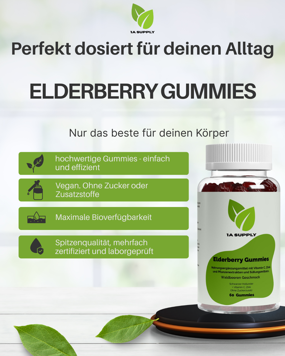 Elderberry + Vitamin C + Zink Gummies