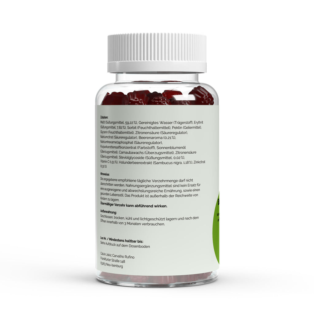 Elderberry + Vitamin C + Zink Gummies 