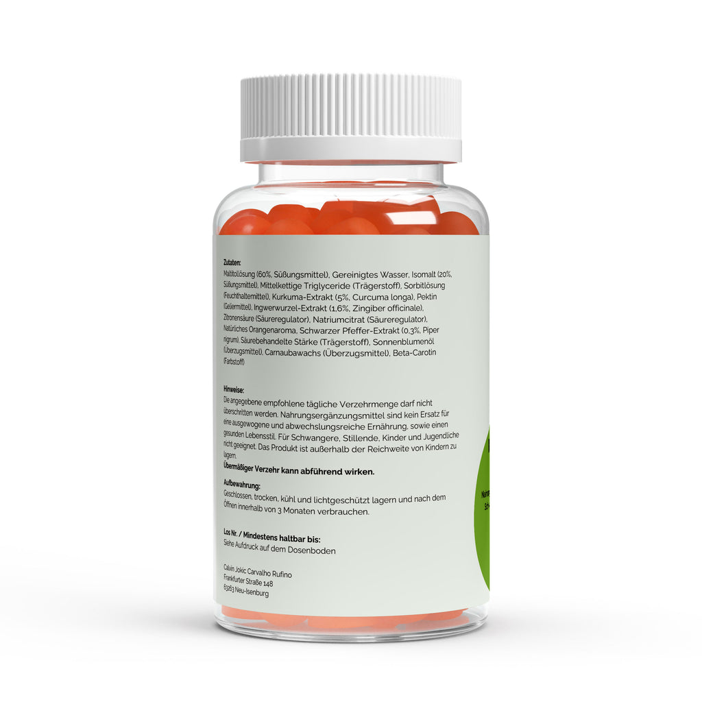 Kurkuma + Ingwer + Schwarzer Pfeffer Gummies