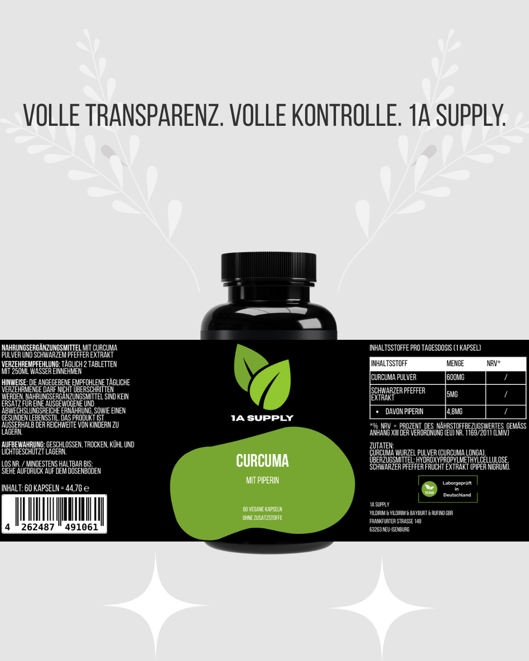 Kurkuma + Piperin - 1A Supply