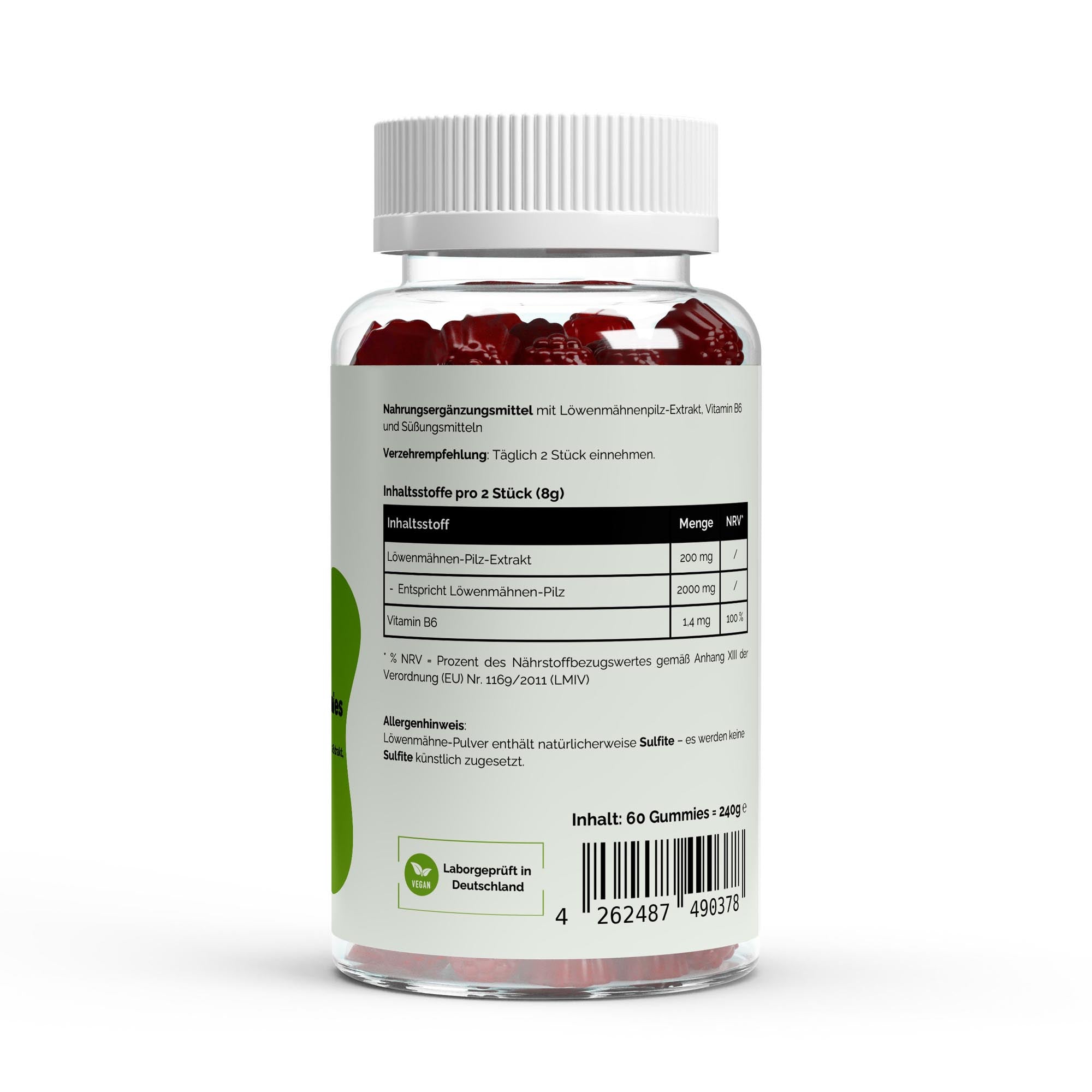 Löwenmähne + Vitamin B6 Gummies 