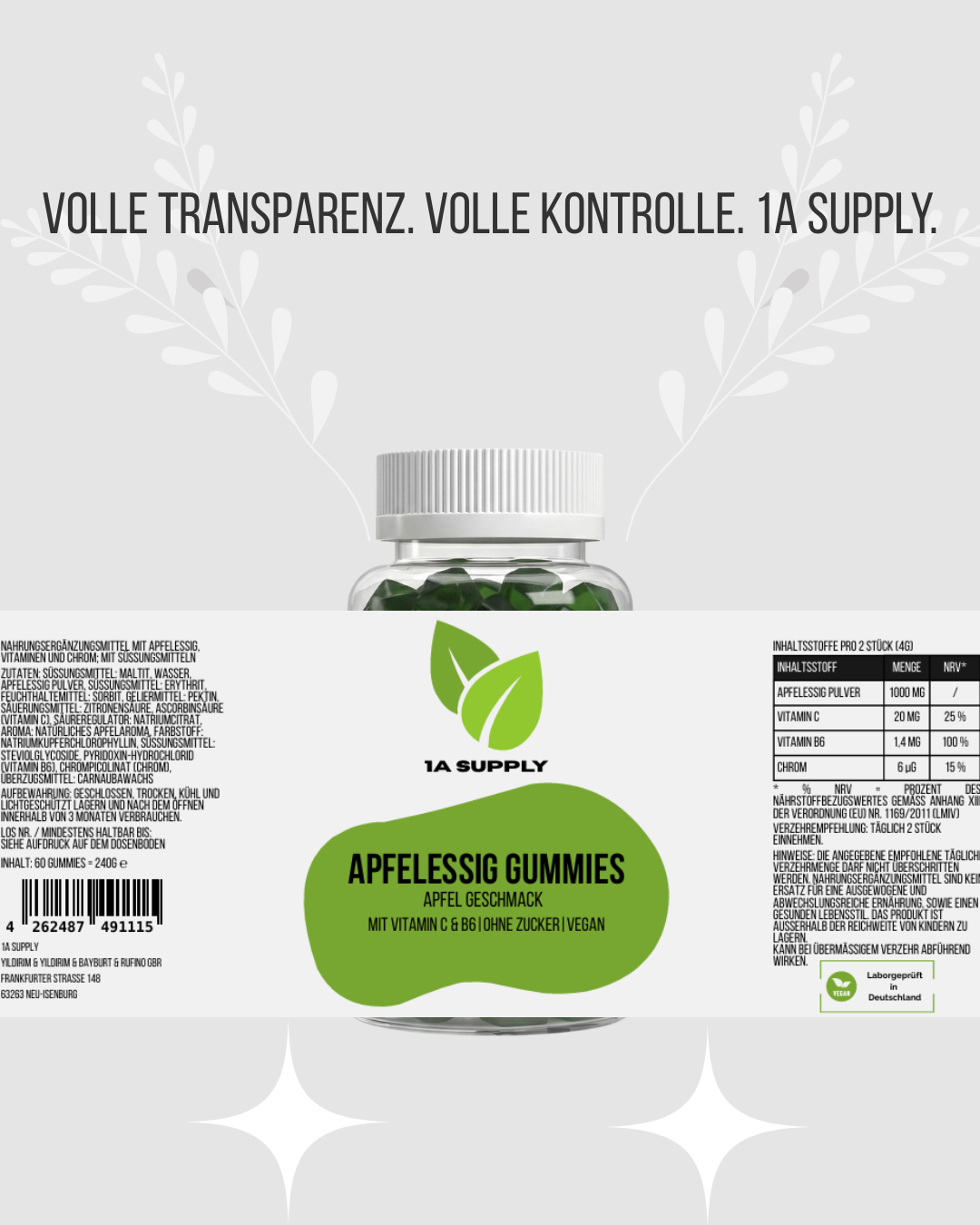 Apfelessig Gummies - 1A Supply