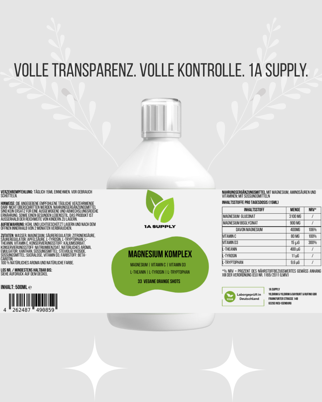 Magnesium Komplex Shots - 1A Supply