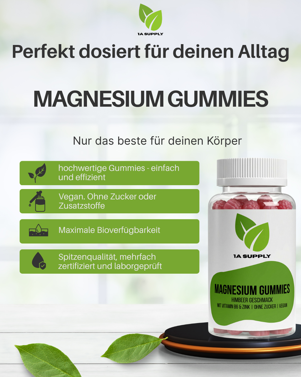 Magnesium + Zink + B6 Gummies  1A Supply