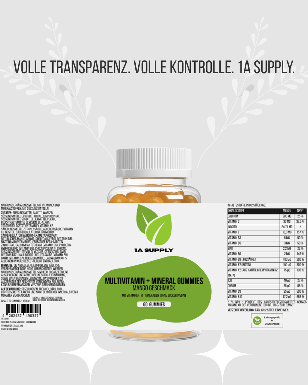 Multivitamin + Mineral Gummies - 1A Supply