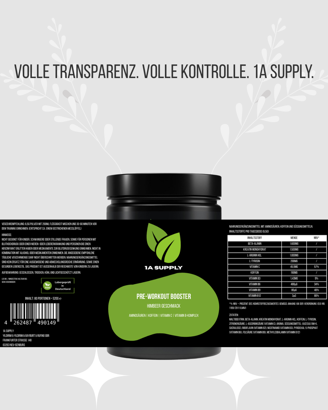 Pre-Workout Booster - 1A Supply