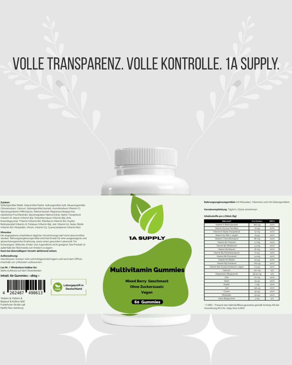 Multivitamin + Mineral Gummies - 1A Supply