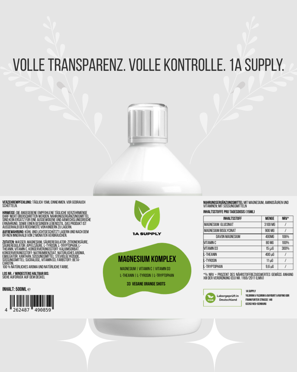 Magnesium Komplex Shots - 1A Supply