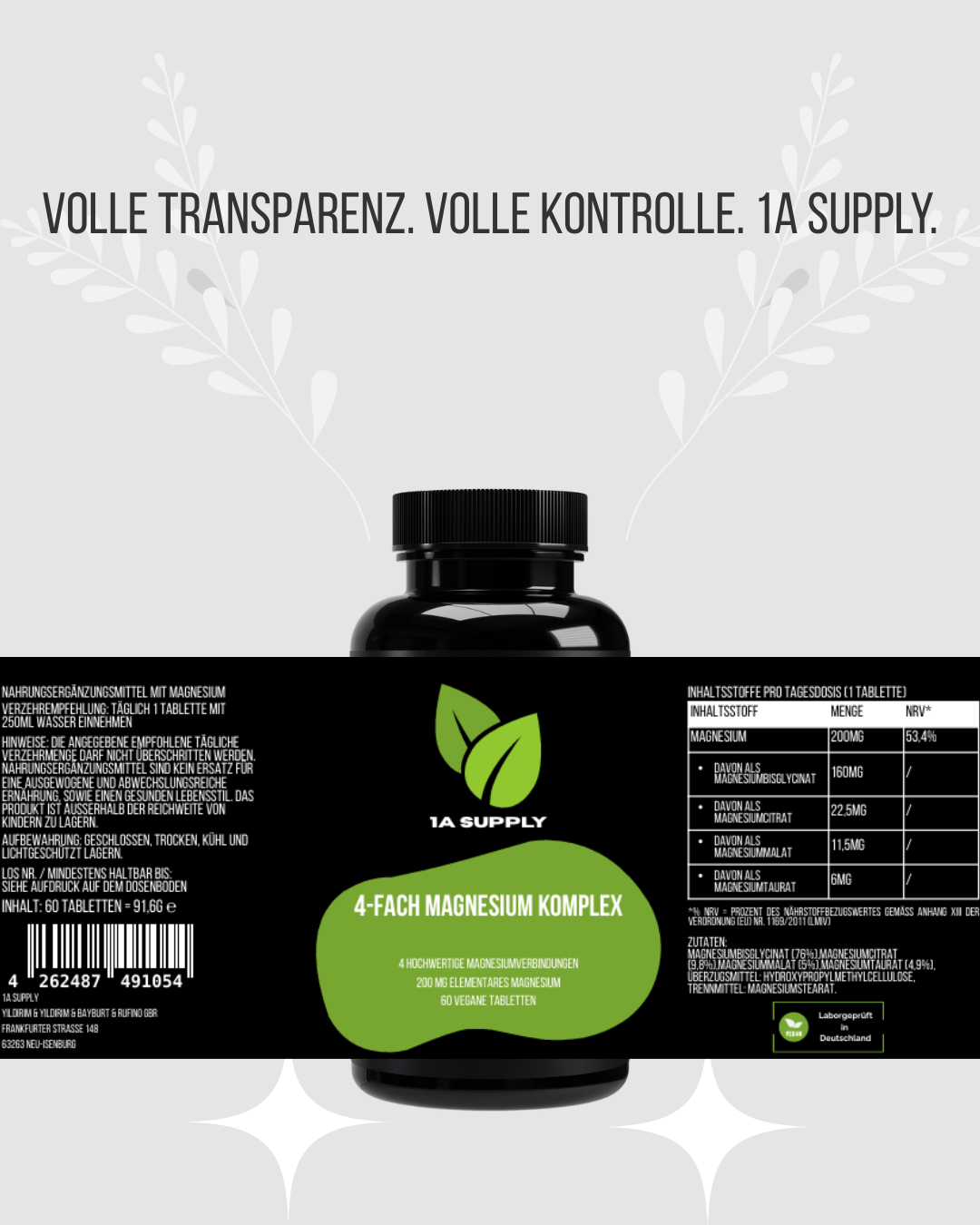 Magnesium 4fach Komplex - 1A Supply