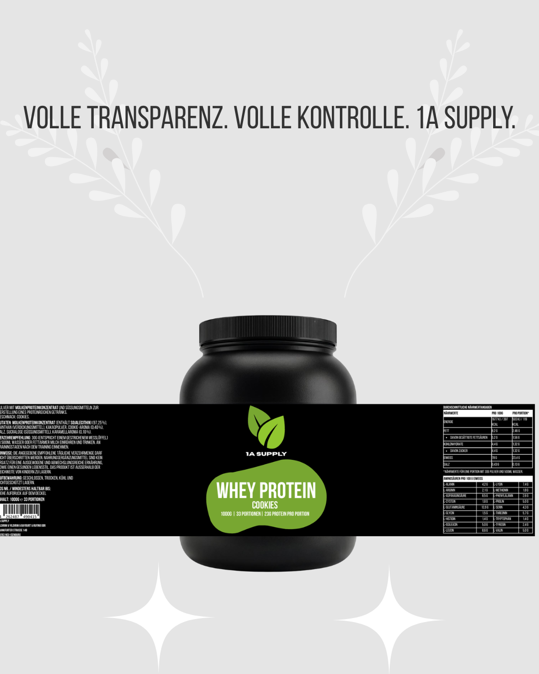 Whey Protein 1000g Pulver