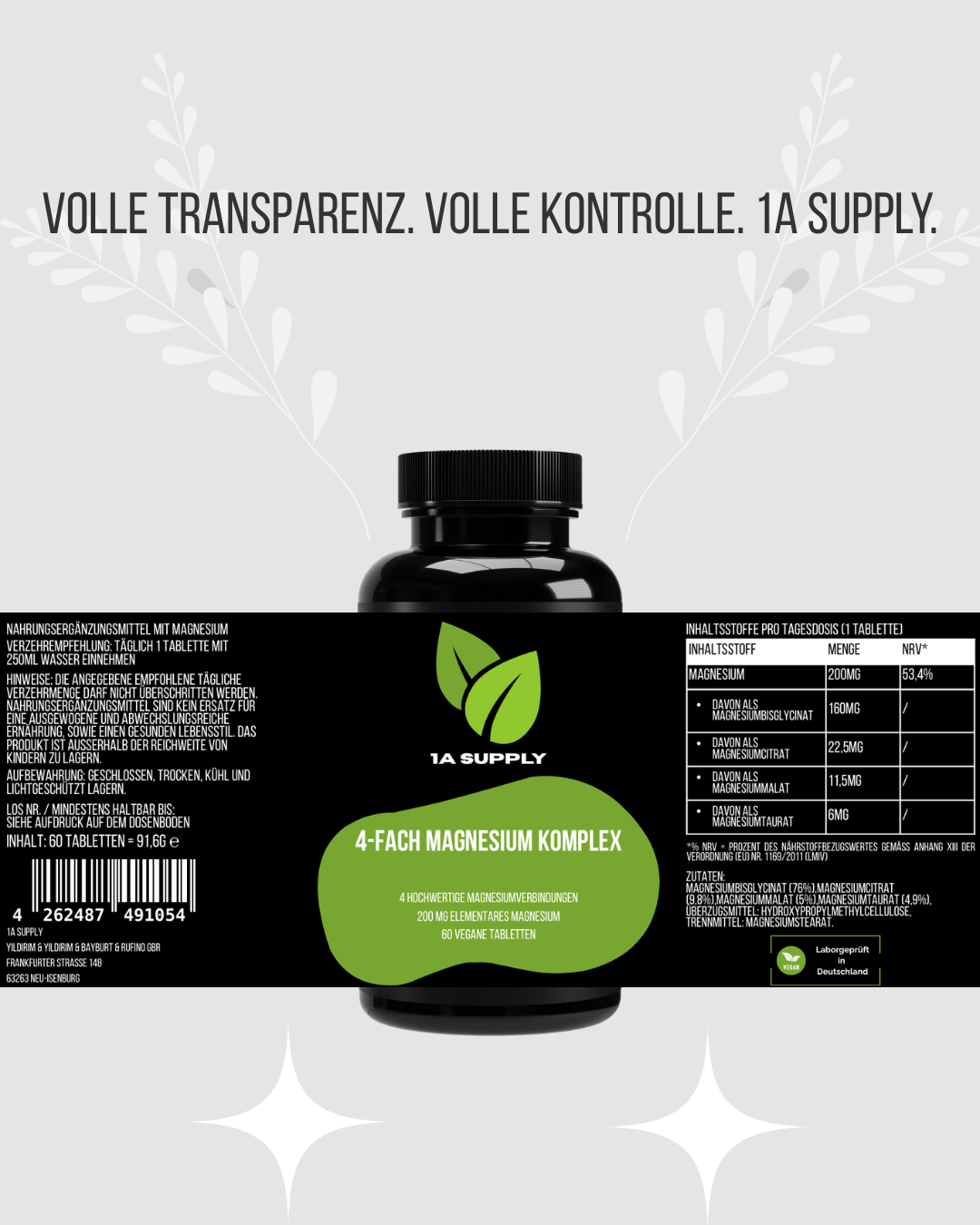 Magnesium 4fach Komplex Kapseln