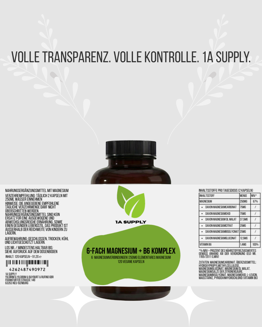 Magnesium 6fach Komplex - 1A Supply