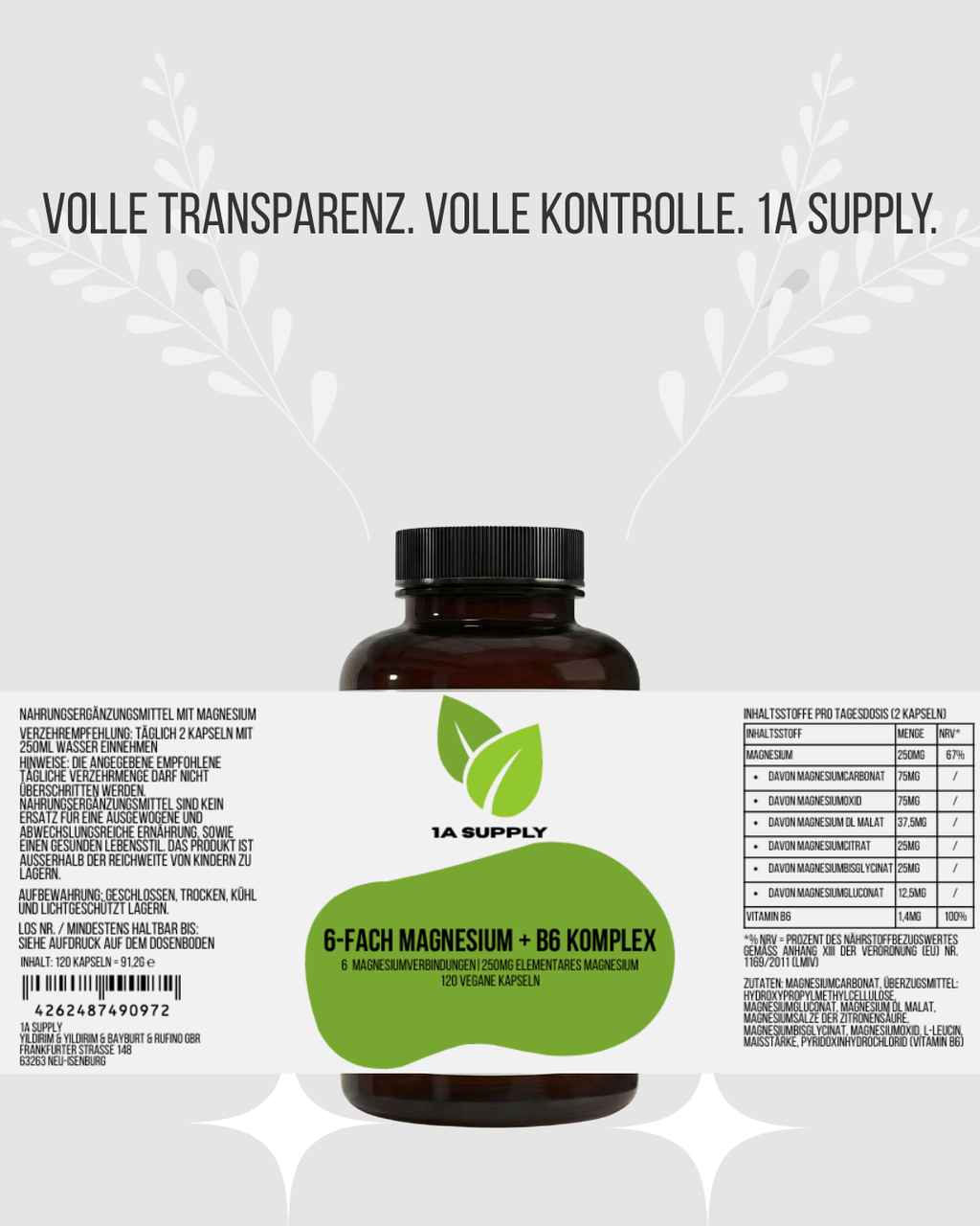 Magnesium 6fach Komplex - 1A Supply