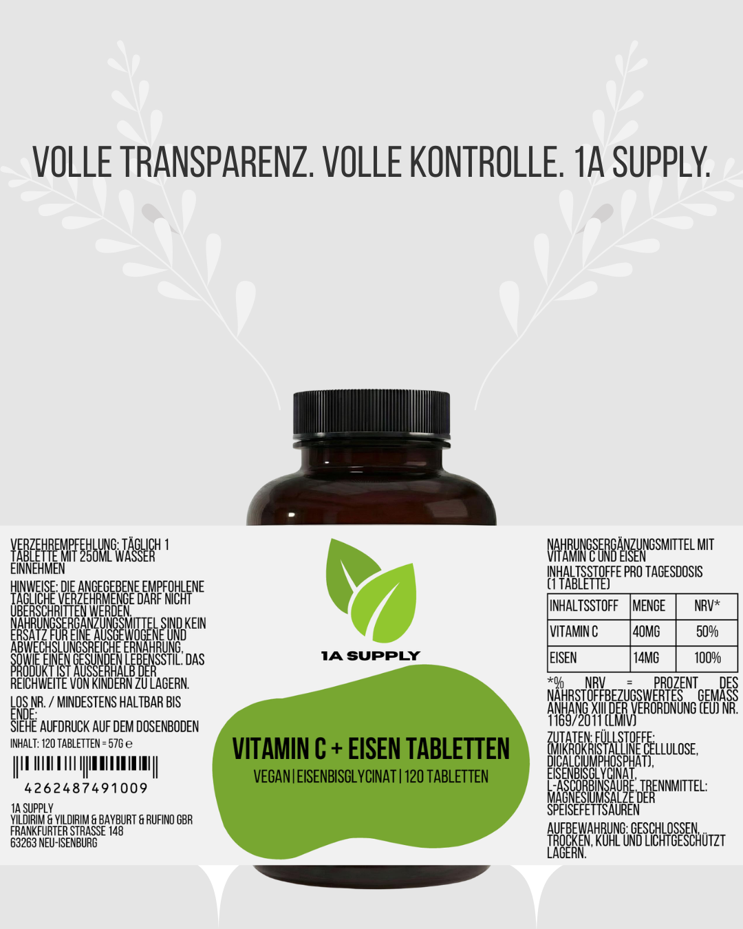 Eisen + Vitamin C - 1A Supply