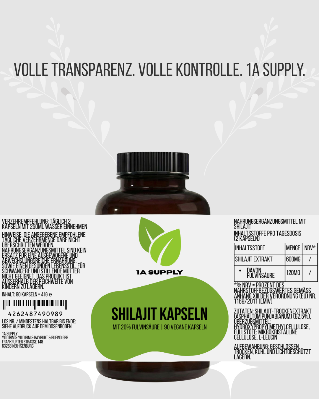 Shilajit Kapseln - 1A Supply