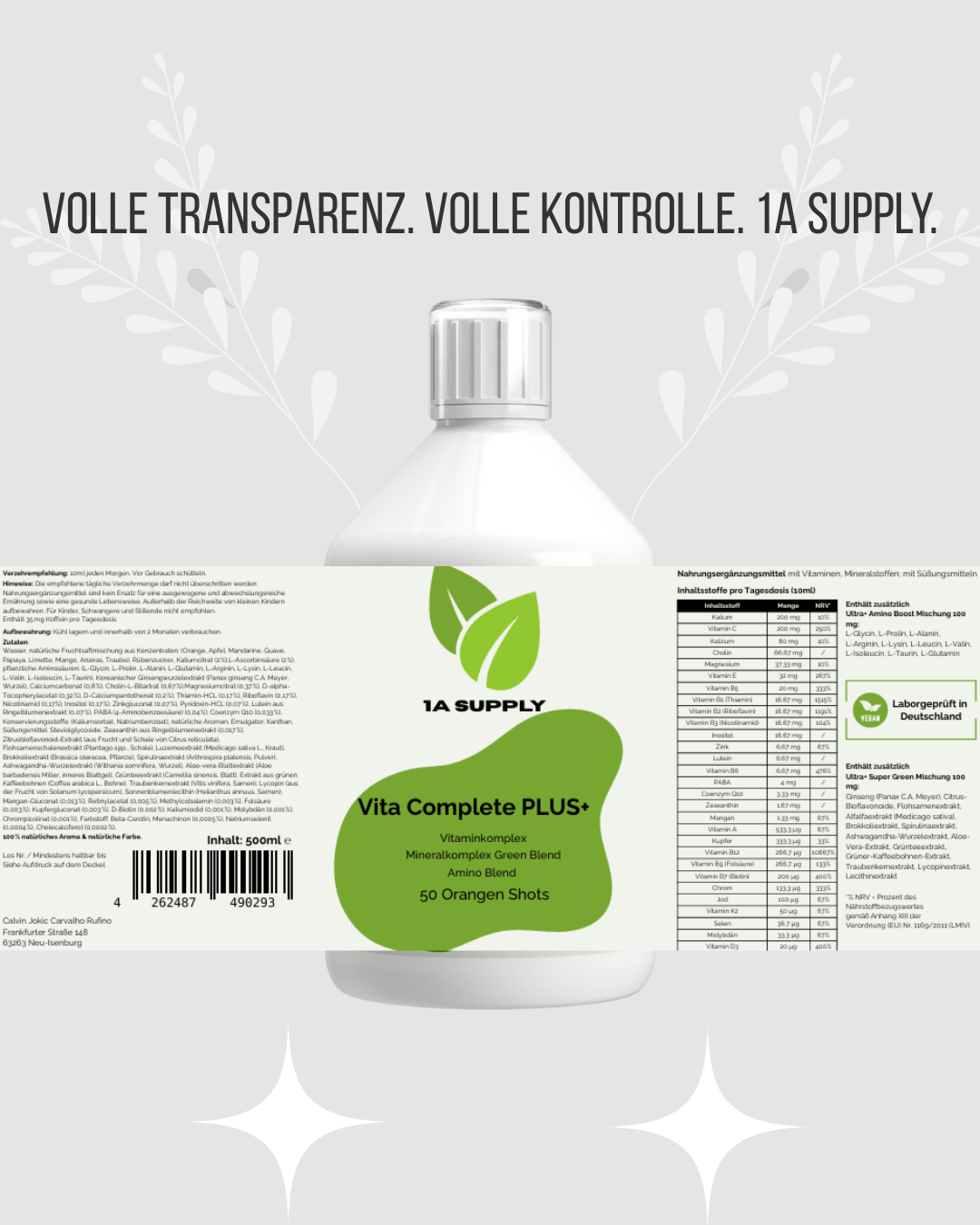 Vita Complete PLUS+ Shots - 1A Supply