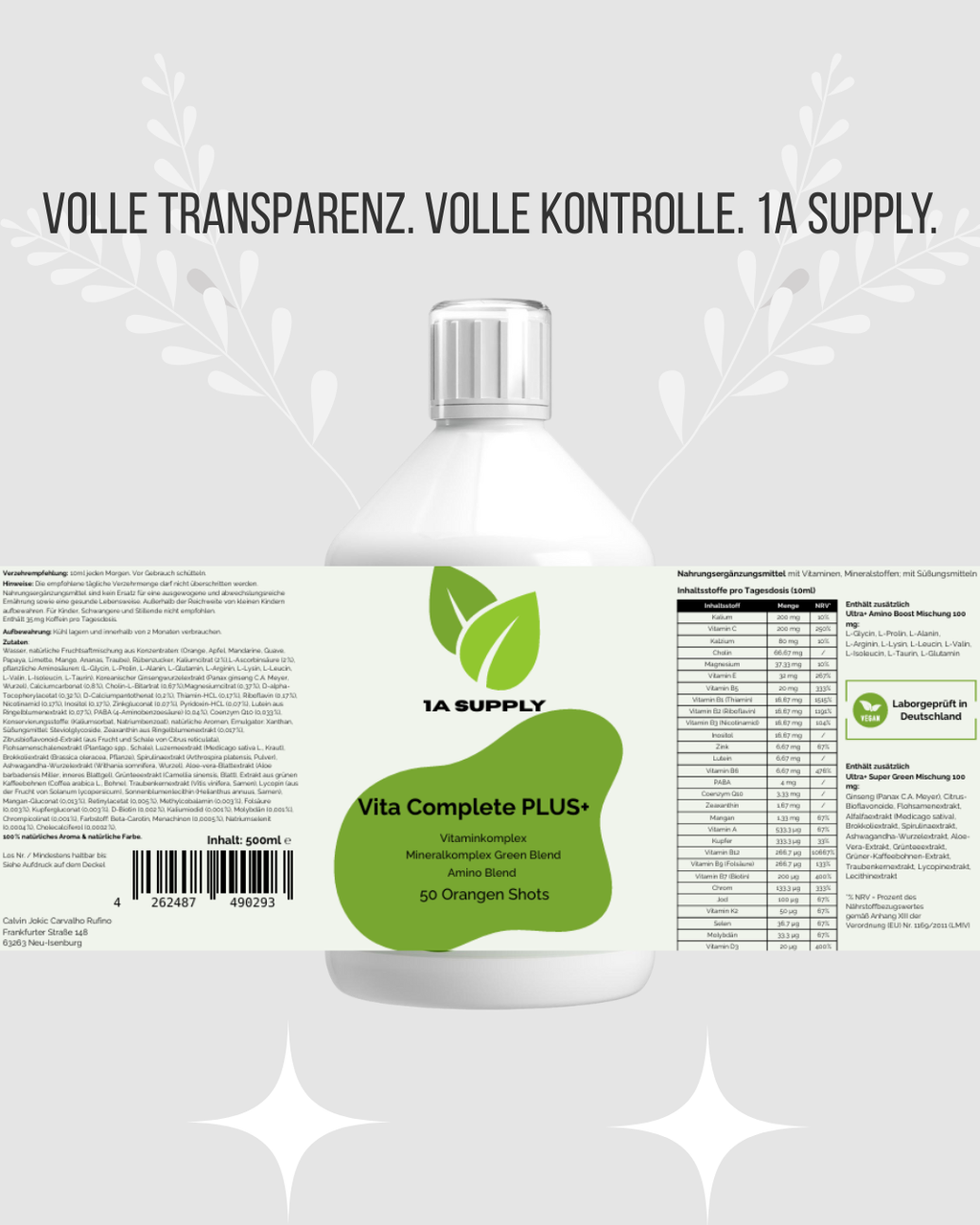 Vita Complete PLUS+ Shots - 1A Supply