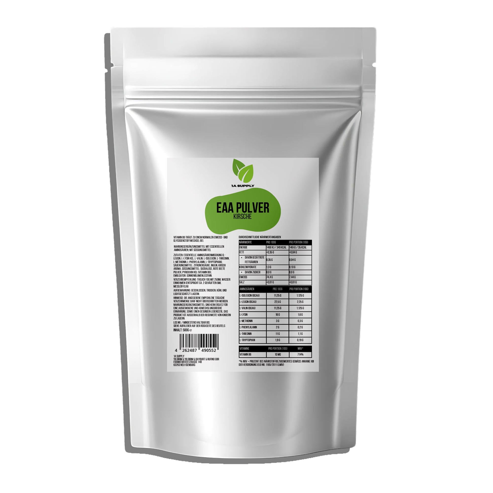 EAA Aminosaeuren  laborgeprüft – 1A Supply