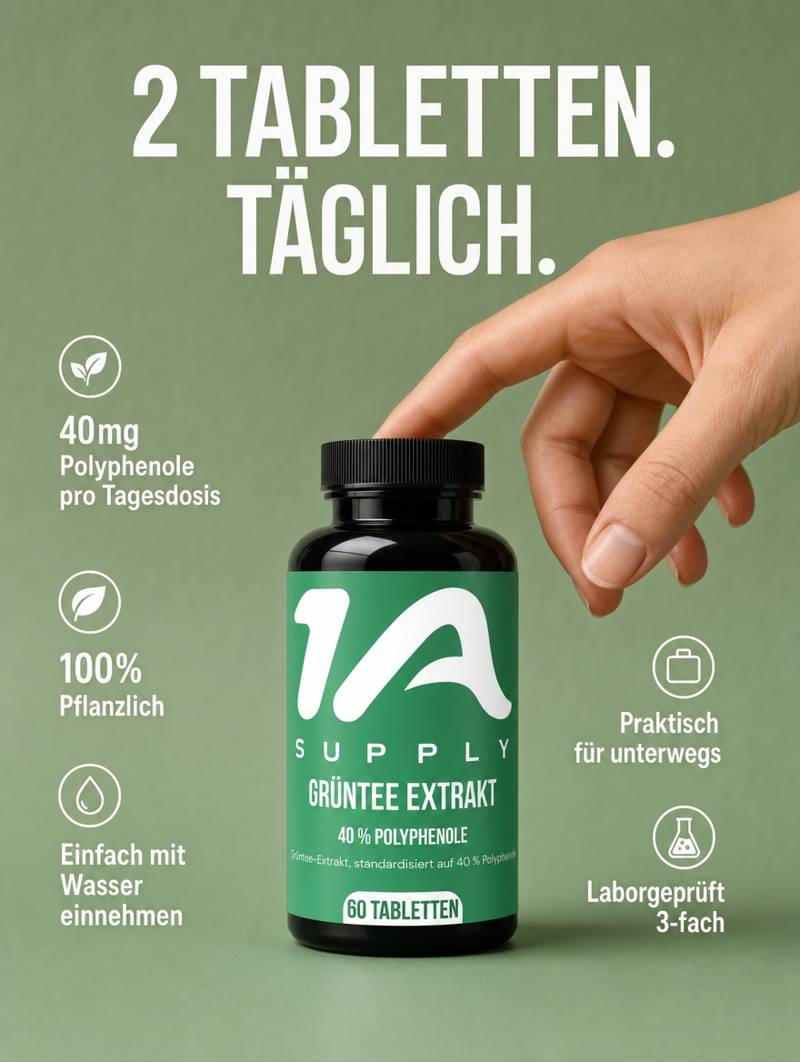 Grüntee Extrakt 40% Polyphenole Tabletten