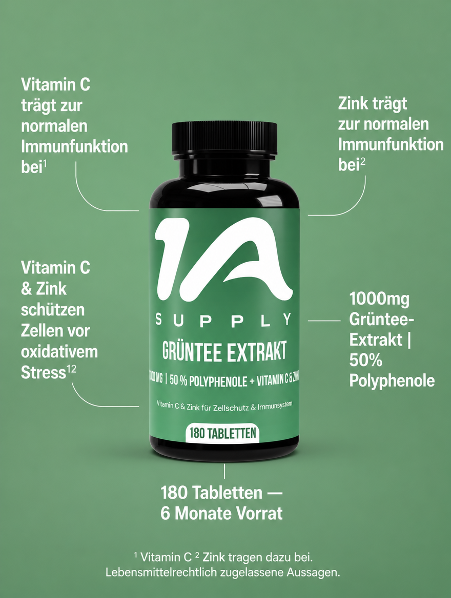 Grüntee Extrakt 50% Polyphenole Tabletten