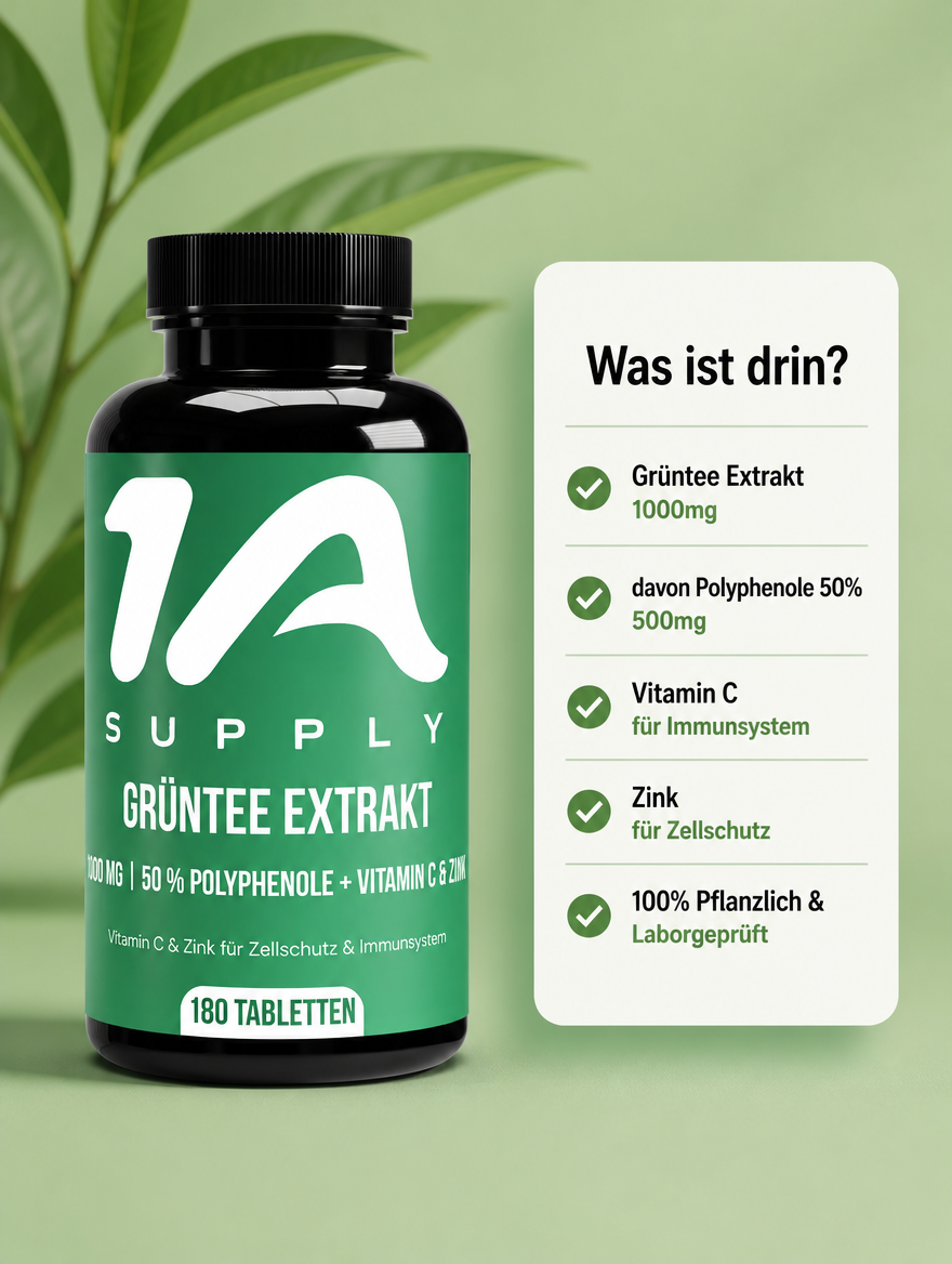 Grüntee Extrakt 50% Polyphenole Tabletten