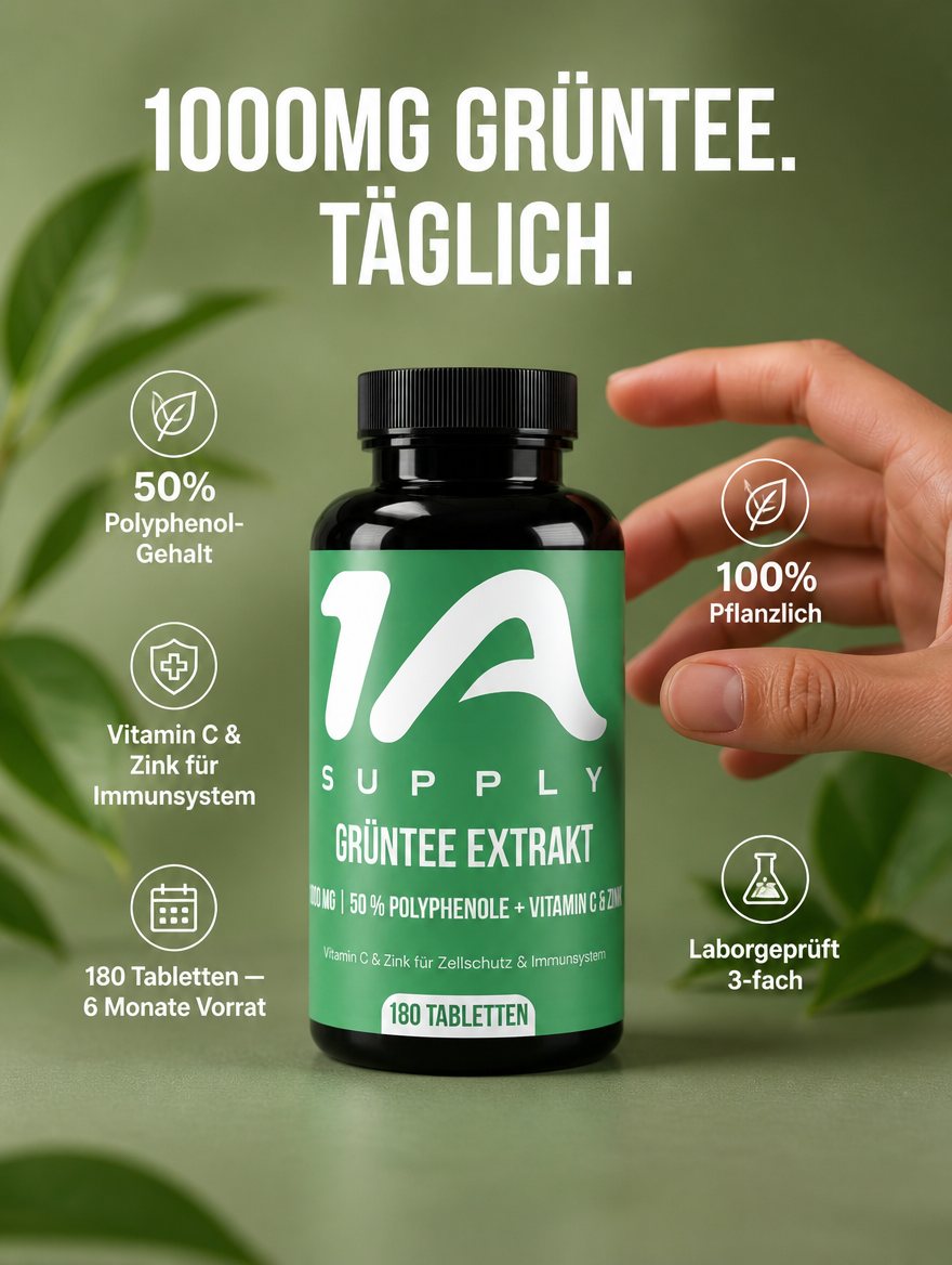 Grüntee Extrakt 50% Polyphenole Tabletten