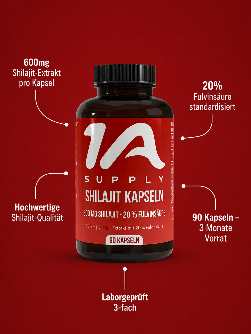 Shilajit (20% Fulvinsäure) - 90 vegane Kapseln