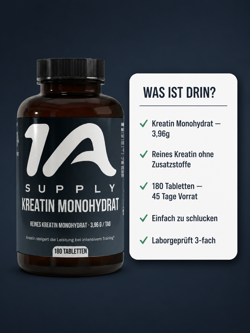 Kreatin Monohydrat - 180 vegane Tabletten