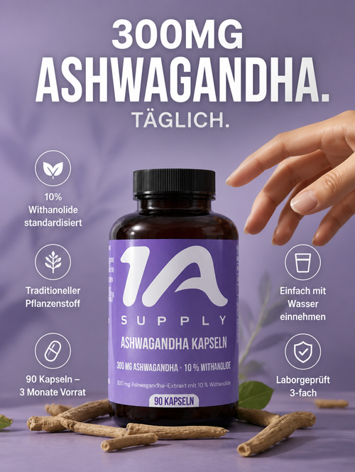Ashwagandha (10% Withanolide) - 90 vegane Kapseln