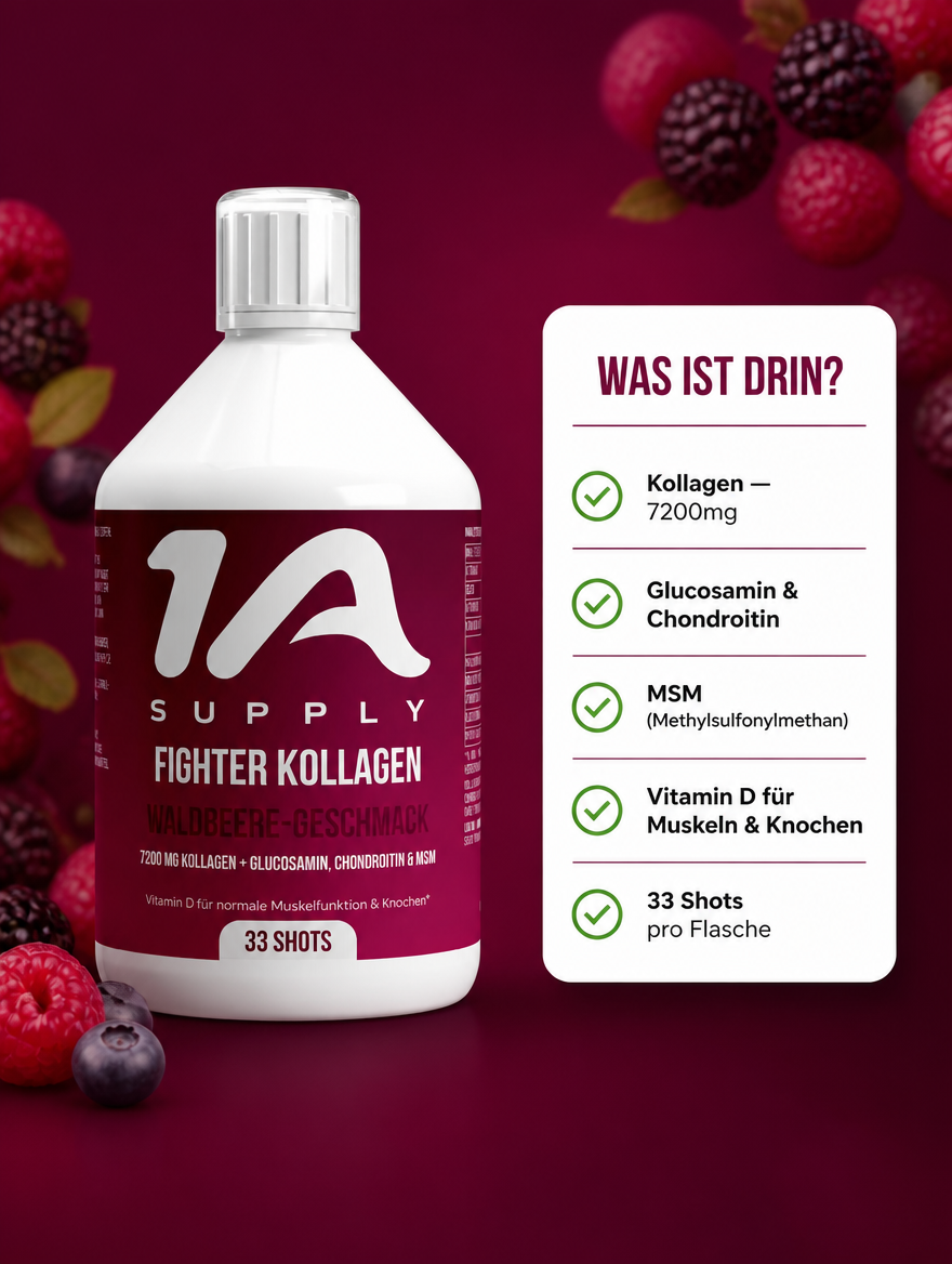 Fighter Kollagen Shots (1500 DA) - Wild Berry - 500ml